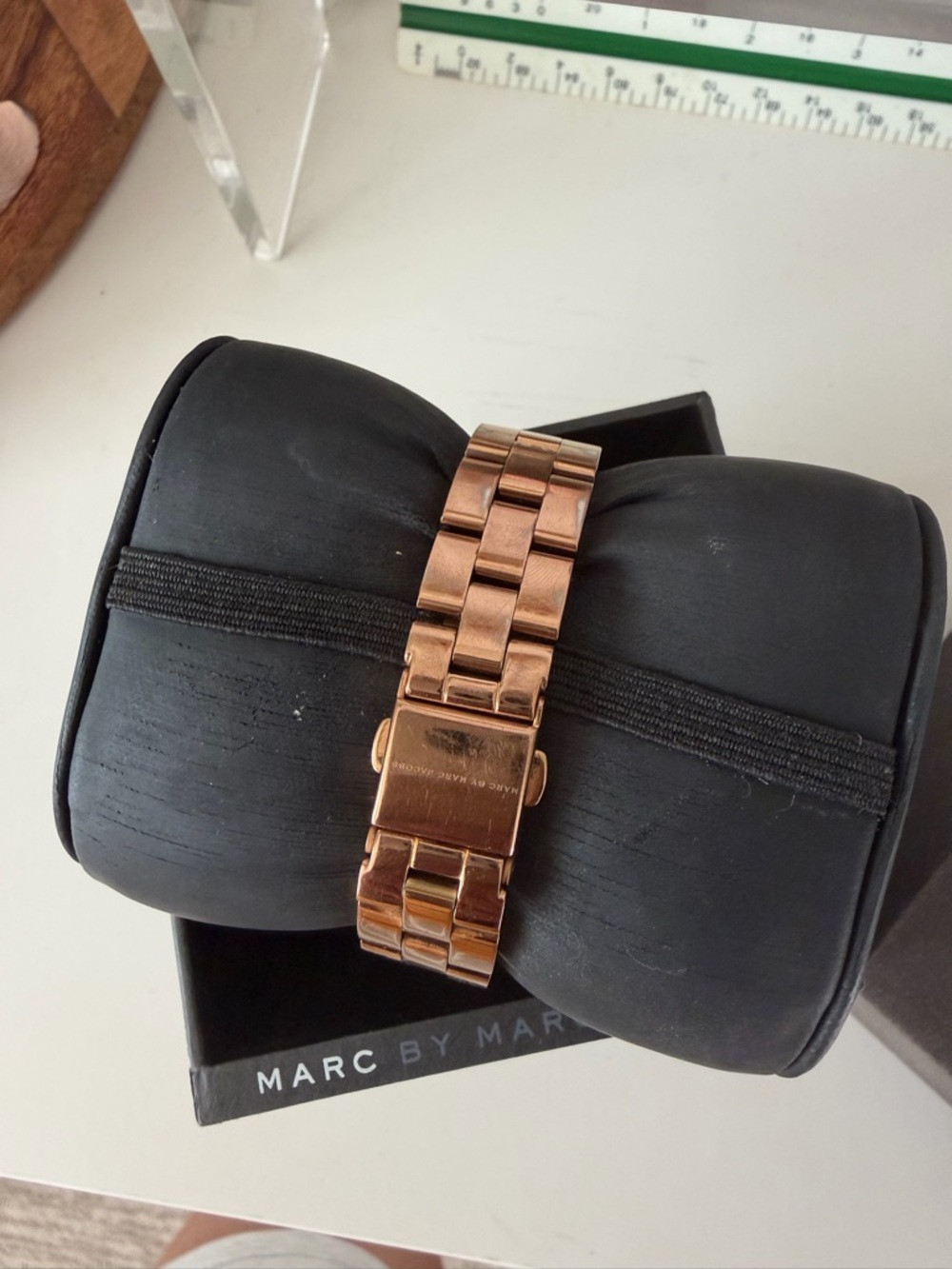 Marc by Marc Jacobs Rose Gold-Tone Men's Bracelet Watch with Pink Dial Accents - Picture 2 of 3